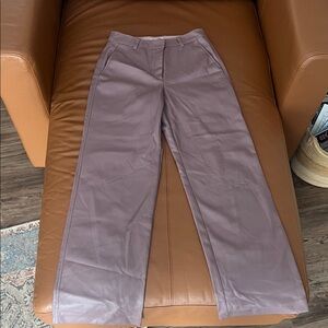 Babaton Taupe Pleather Pants